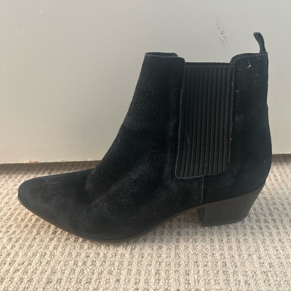 Maje Black Suede Ankle Boots